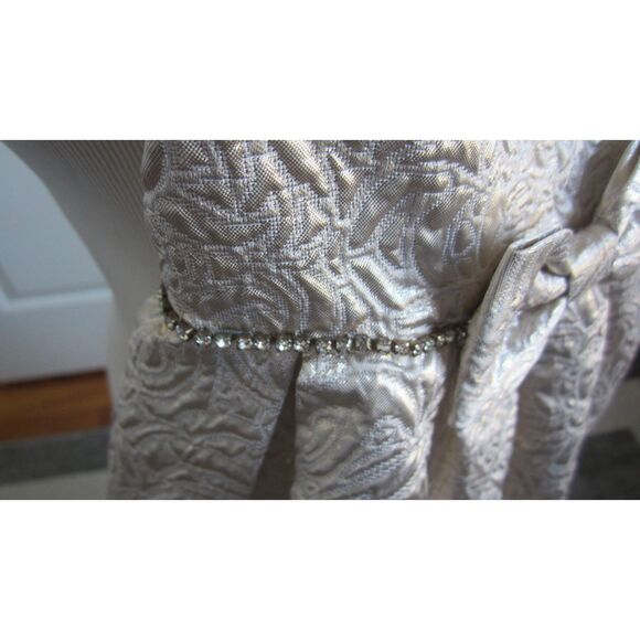 ADORABLE SWEET CHARMERS GOLD LAME BROCADE DRESS W/ RHINESTONE BELT 4/4T - Picture 3 of 7